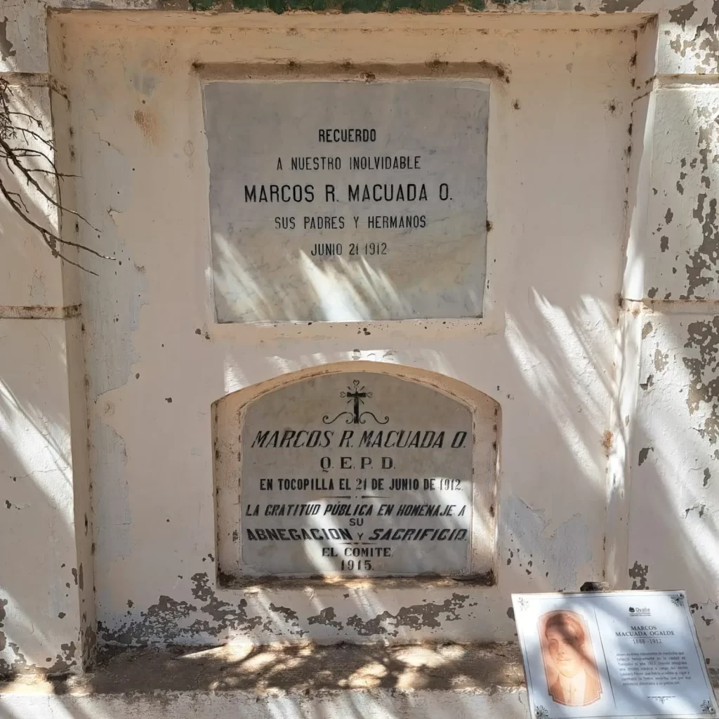 Lugar donde descanzan los restos de Macuada (foto Patricio Vega).